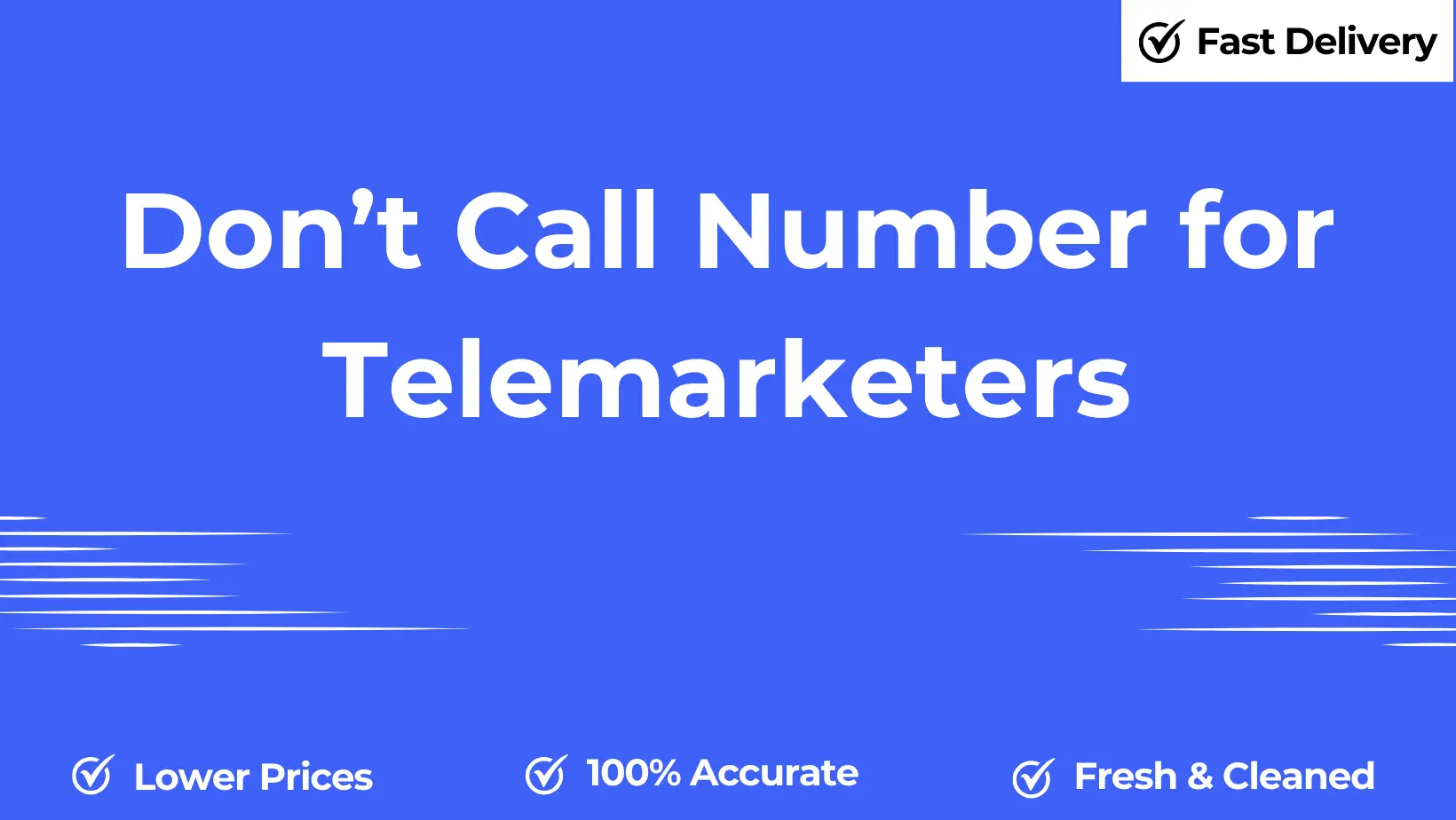 Don’t call number for telemarketers