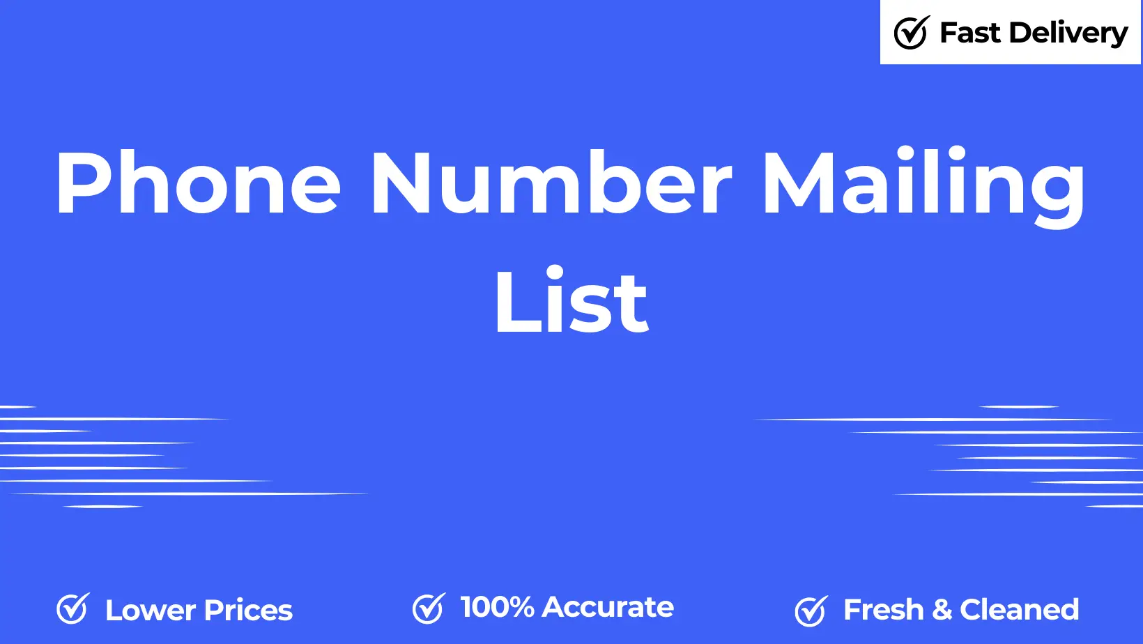 Phone number mailing list