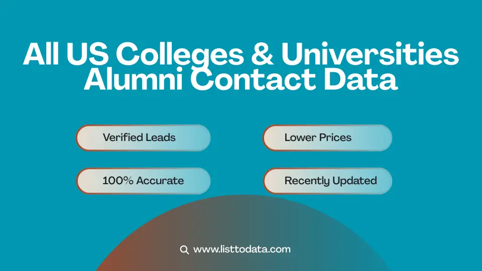 All US colleges & universities alumni contact data