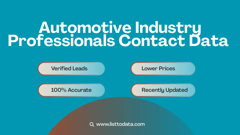 Automotive industry professionals contact data