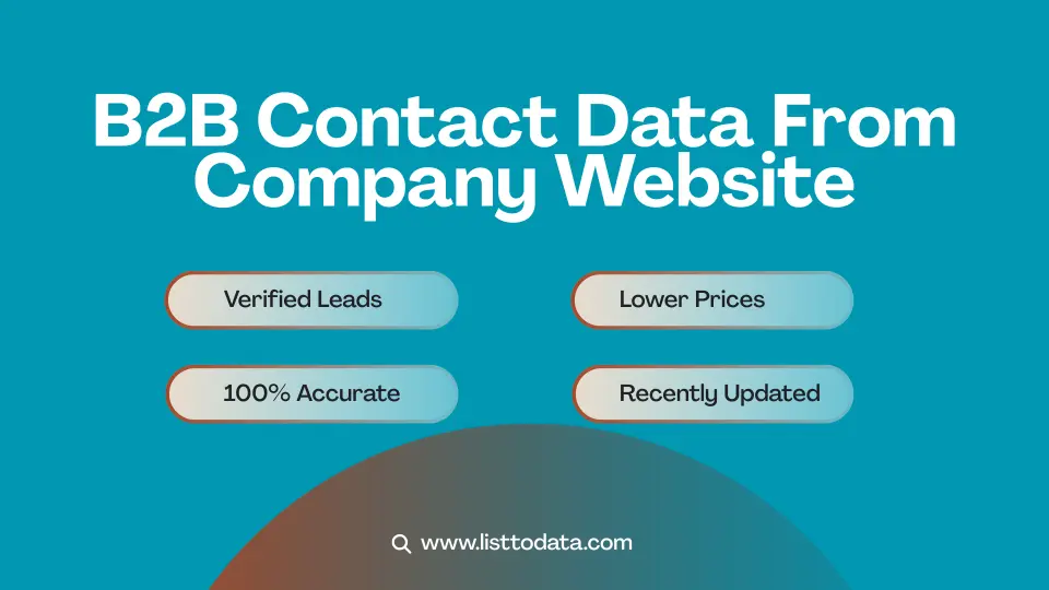 B2B contact data from company website