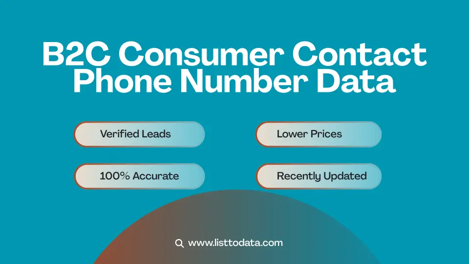 B2C consumer contact phone number data
