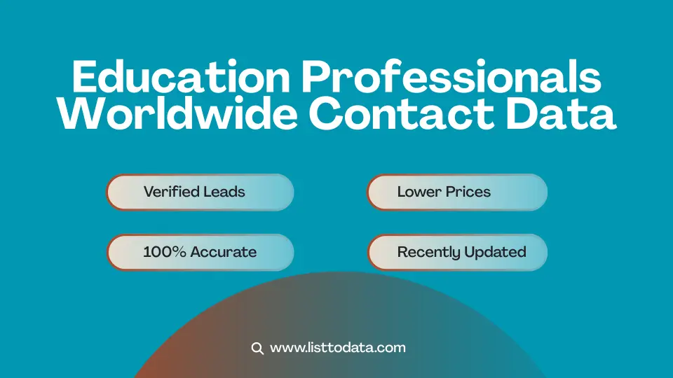 Education professionals worldwide contact data