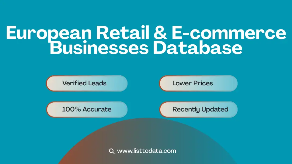 European retail & E-commerce businesses database