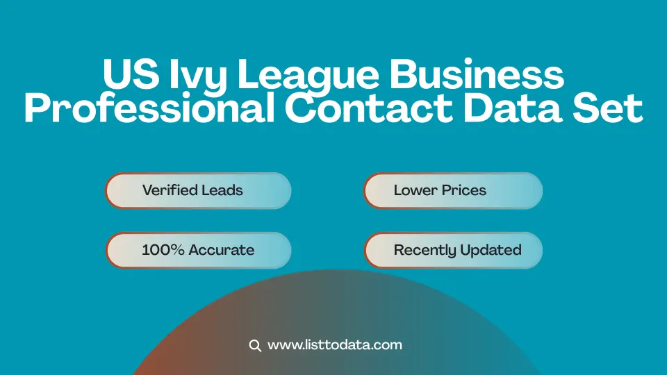 US Ivy league business professional contact data set