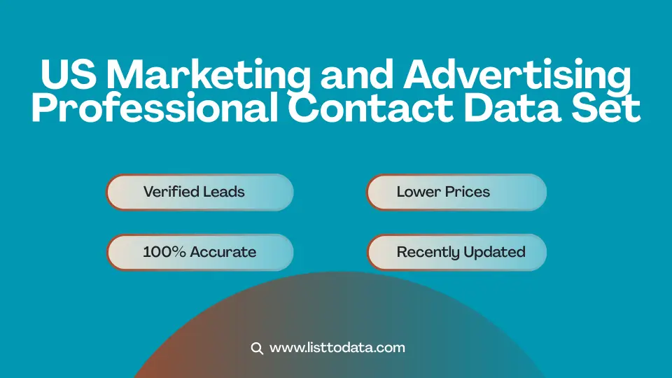 US marketing and advertising professional contact data set